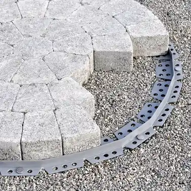 Klar att skickas - steinfix® rond h22, profilé de fermeture de bord gris, 22 mm x 2 m