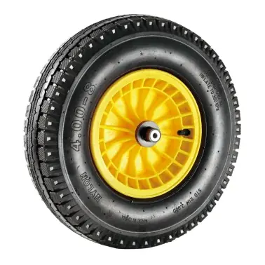 Kundfavorit - 4-lagiges Luftrad für TUFX Schubkarren, 4.00-8‘‘ x 16 PU, schwarz