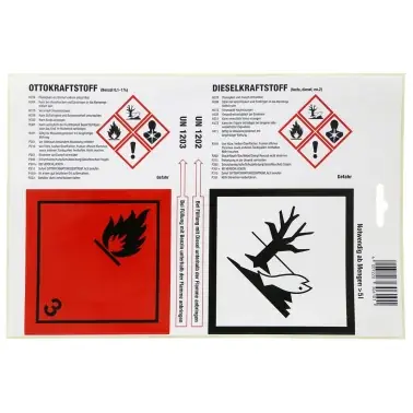 Label Dangerous Materials for Petrol and Diesel Fuel Cans | Klar att skickas