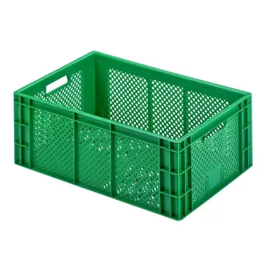 Caisse plastique 60 x 40 x 22,3, vert, en HDPE de qualité alimentaire - Handla nu