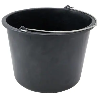 Kundernas favorit | Kunststof emmer 12 l, zwart, stevig ontwerp