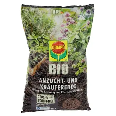 Tillverkarpris - COMPO BIO Terreau pour cultures et plantes aromatiques, sans tourbe, 10 l