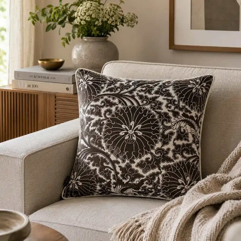 Kuddfodral ‘Brown Circle‘ 50x50cm | Endast denna vecka